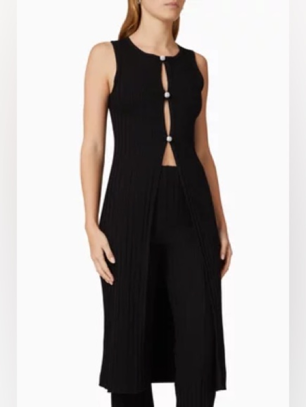 Simon Miller Zeb Ribbed Tunic Top in Stretch-viscose